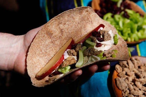 Fresh veggie wraps along the Yosemite Grand Traverse.